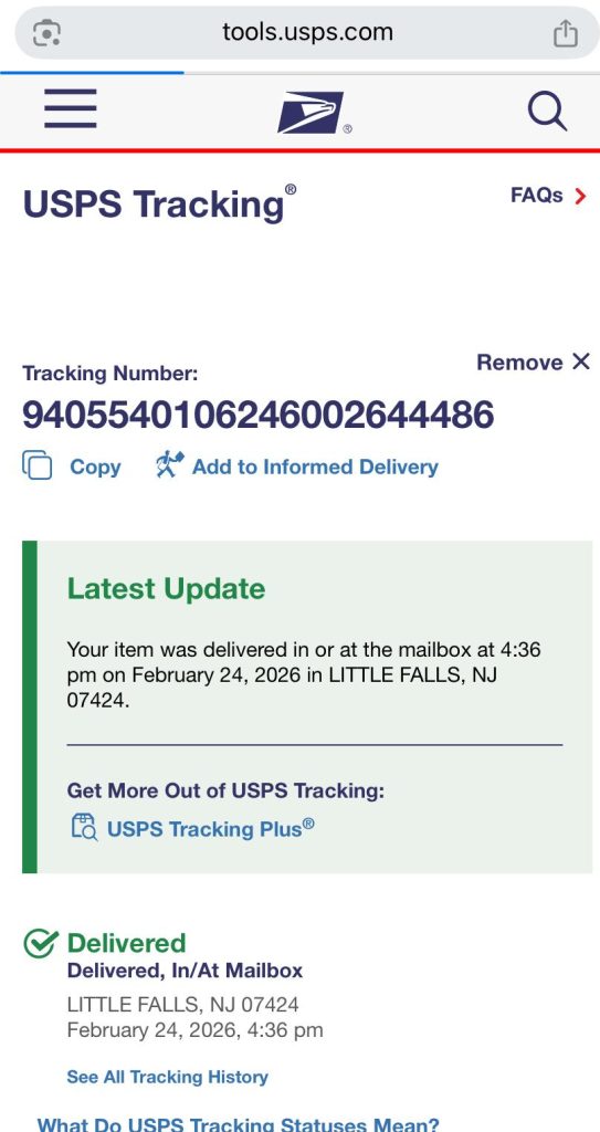 Delivery Proof Package